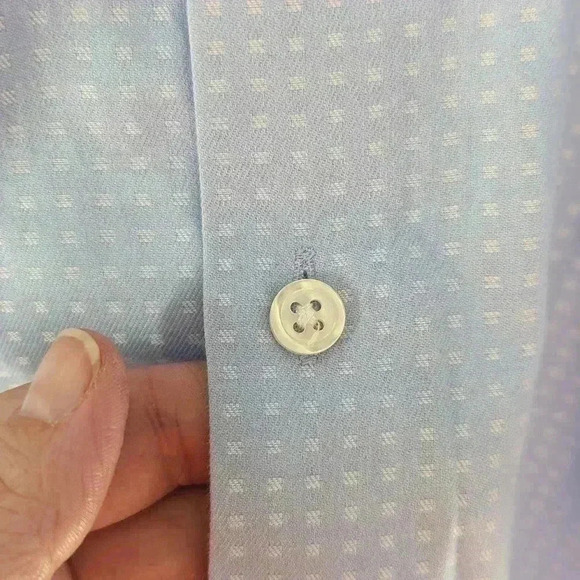 Calvin Klein Infinite Non Iron Slim Fit Stretch Collared Blue Men's Long Sleeve - Picture 6 of 14